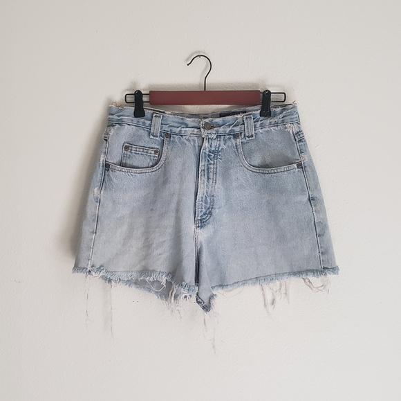 Vintage Pants - HLD Vintage 90s Trashed Denim Shorts